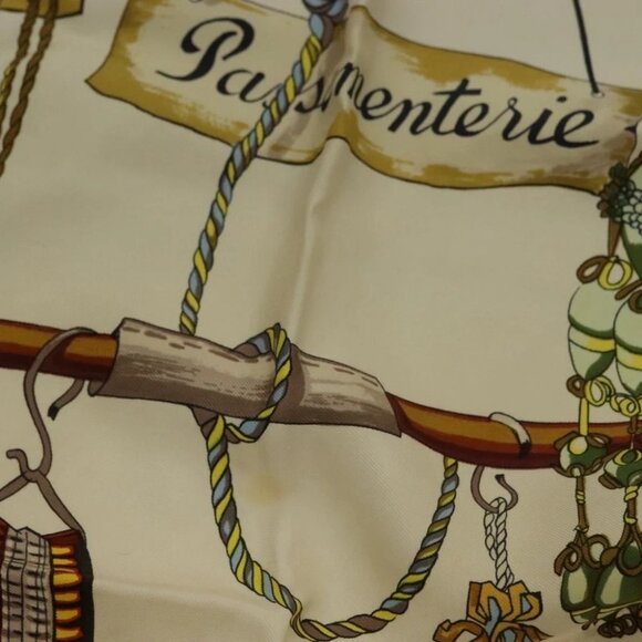 HERMES Carre 90 Scarf ""Pasementerie"" Silk Navy Auth 135492 - Picture 12 of 15